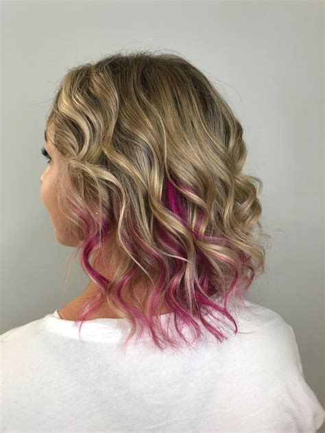 Pink Peekaboo Highlights 💗 Peekaboo Hair Pink Peekaboo Hair Purple