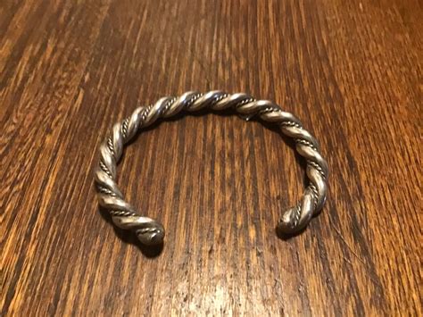 Sterling Silver Rope Cuff Bracelet Etsy