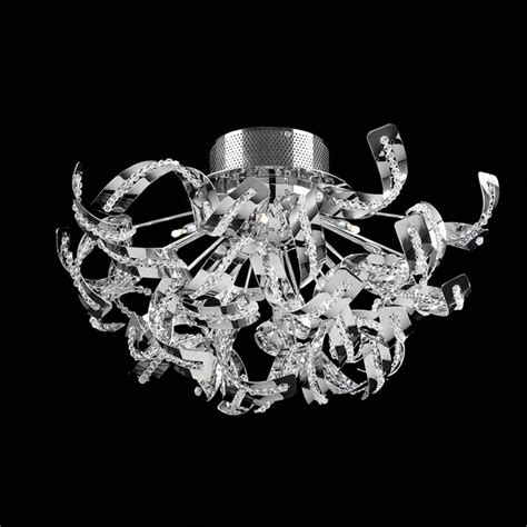 Crystorama 3 light chrome ceiling mount : Endon Lighting Twist TWIST-12FCH Chrome Semi Flush Ceiling ...