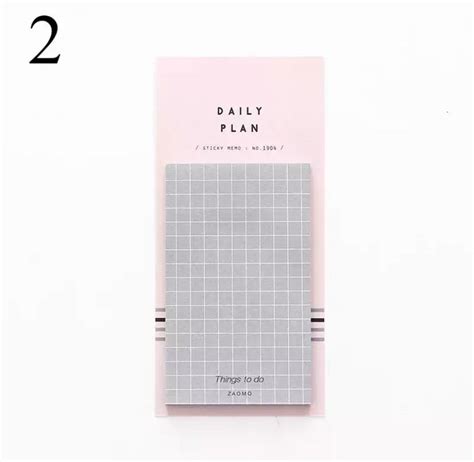 Pastel To Do List Memo Pad Daily Plan Sticky Notes Grid Etsy