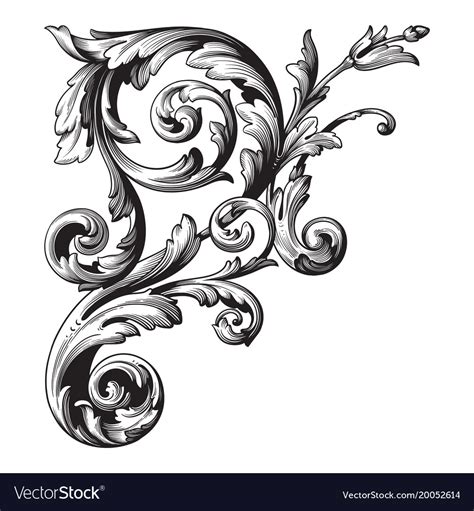 Baroque Ornament In Victorian Style Royalty Free Vector