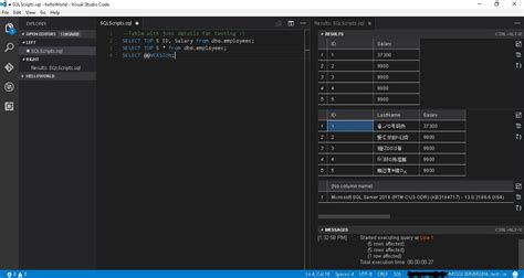 Visual Studio Code For Mysql And Mariadb Development Running Sql