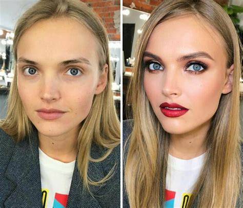 Model Makeup Before And After Saubhaya Makeup