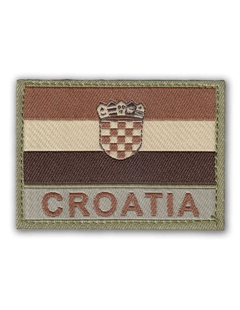 Military Army Patch Croatia Flag Velcro Multicam
