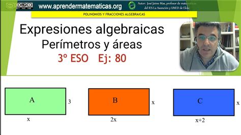 Expresiones Algebraicas Perímetros Y áreas De Rectángulos 3 Eso 02