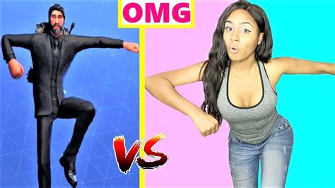 Recreating Fortnite Dances In Real Life Challenge Youtube