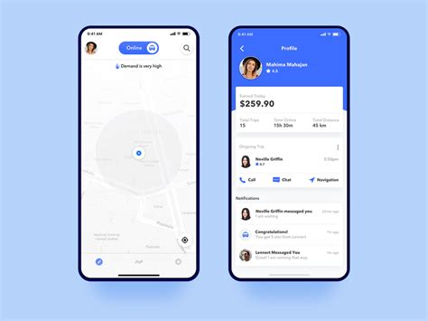 Uber Driver Home And Profile Concept Search By Muzli