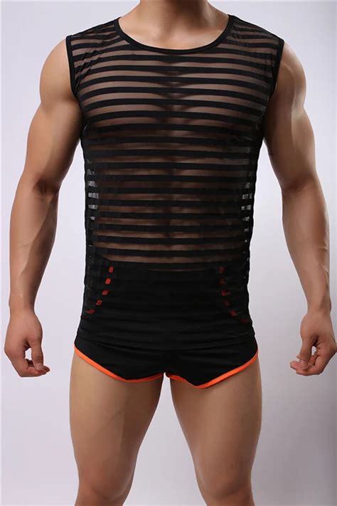 Sex Costumes For Man Ultra Thin Male Tight Sleepwear Bodysuit Lingerie