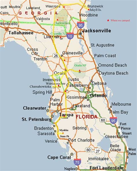 Map Of Florida Cities And Airports Map Of World