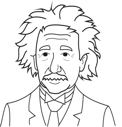 Albert Einstein Coloring Page At Getdrawings Free Download