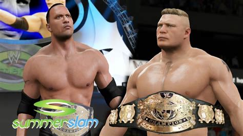 Summerslam 2002 Brock Lesnar Vs The Rock For The Undisputed Title