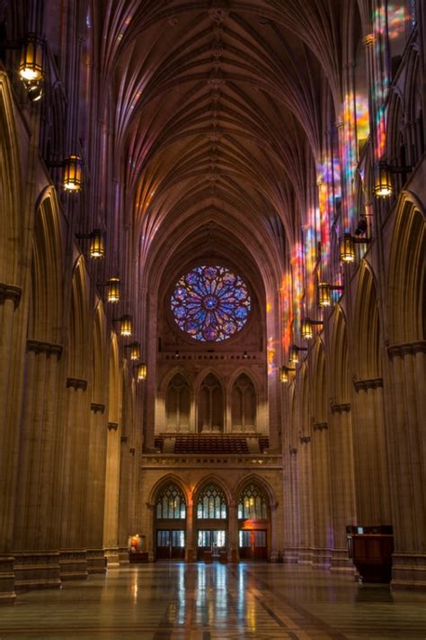 The natural light still shines through great! National Cathedral - Stained Glass Light