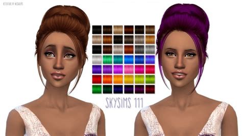 Sims 4 Hairs Nessa Sims Skysims Hairstyle 111 Retextured