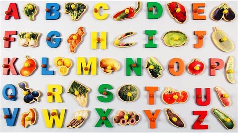 Learning Alphabets With Vegetables Youtube