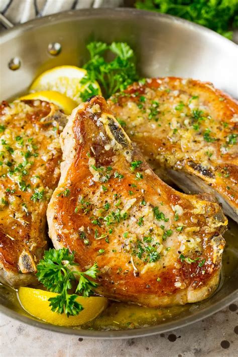 One benefit of these baked thin pork chops is that they cook in the same amount of time the vegetables need. These baked pork chops are coated in garlic and herb butter, then oven roasted to golden brown ...