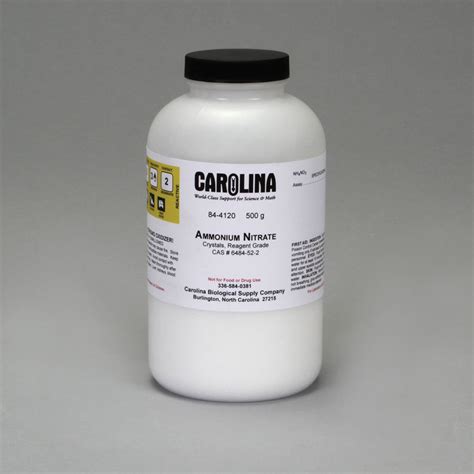 Ammonium Nitrate, Crystal, Reagent Grade, 500 g | Carolina.com