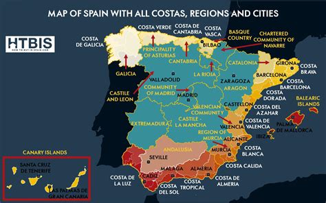 Map Of Southern Spain Coast Map Of Southern Spain Coastline Southern Europe Europe