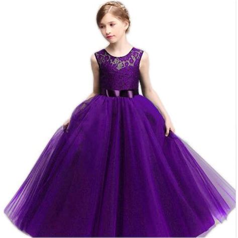 Age 8 10 11 12 14 Year Girl Wedding Dress For Party Wear Children Long