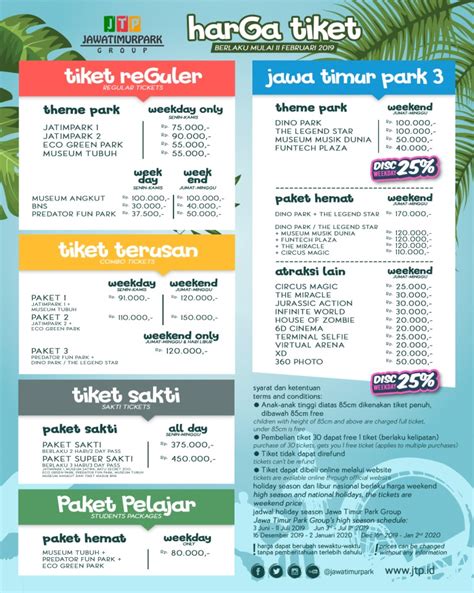 Harga Tiket Masuk Jatim Park 1 2 3 Terbaru 2019 Plus Wahana Wisata