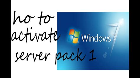 How To Activate Windows Server Pack 1 Youtube