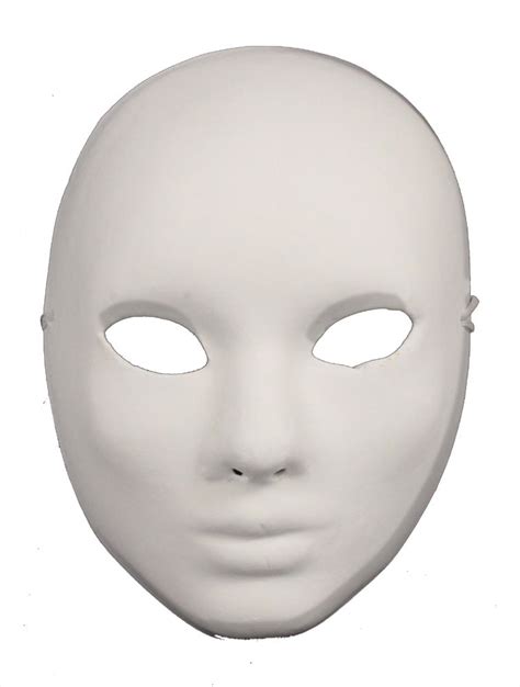 Diy White Mask Halloween White Plain Paper Full Face Opera Masquerade
