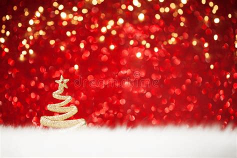 Christmas Tree Golden Glitter Sparkling Stock Image Image Of Glow