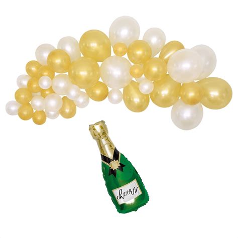 Champagne Balloon Cascade Arch Decoration Kit 1 Giant Foil Etsy