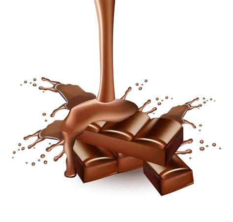 Chocolate Bar Caramel Realistic Mock Up Vector Label Design Splash And