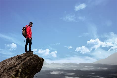 Man On Top Of Mountain Wallpapers Wallpaper Cave