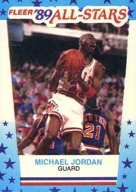 The set itself revived interest in basketball cards in general as even topps stopped producing basketball cards after their 1981 release. 1989 Fleer Sticker Michael Jordan #3 Basketball Card Value Price Guide