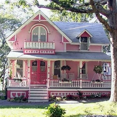 Dreamznwishz Cute Little Pink Cottages Pink Houses Cute House