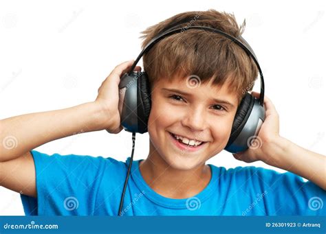The Boy Is Smiling In The Blue Shirt Stock Image Image Of Face