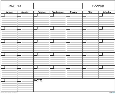 Blank Monthly Calendar Printable With Lines Images