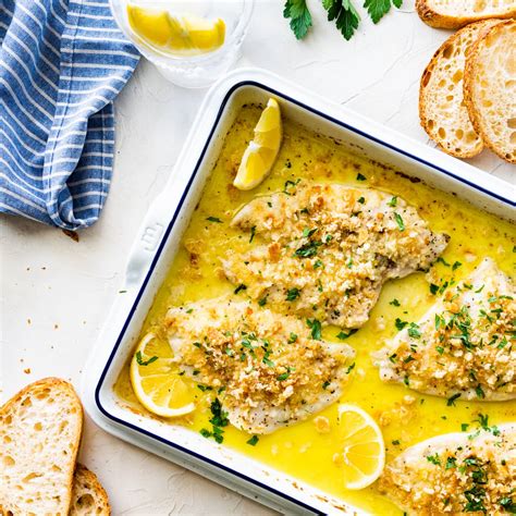 baked flounder recipe with lemon butter garlic sauce cucinabyelena