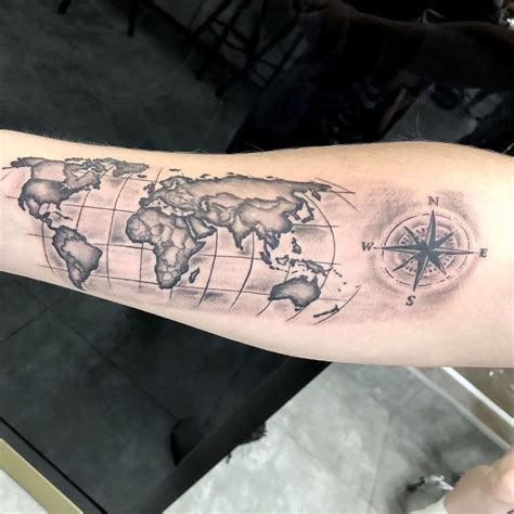 World Map Tattoo World Map Tattoos Map Tattoos Sleeve Tattoos Kulturaupice