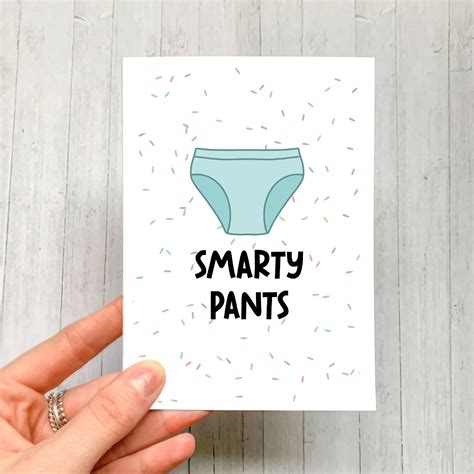 Smarty Pants Exam Results Card A Level Result Card Gcse Etsy Uk Personalized Greeting Cards
