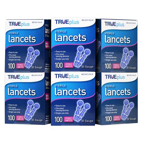 Trueplus Sterile Lancets 30g Universal Twist Top 100box Pack Of 6