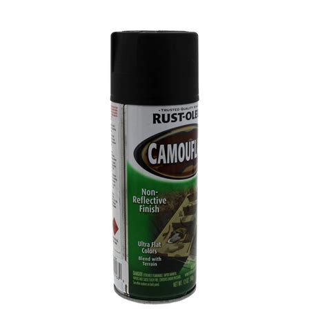 Camouflage Black Non Reflective Ultra Flat Finish 340g Spray Paint Can