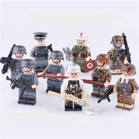 Germany Ss Artillery Field Medic Soldier Minifigures Lego Compatible