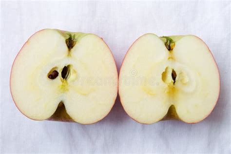Apple Cut In Two Halves Stock Photo Image Of Healthy 193533390