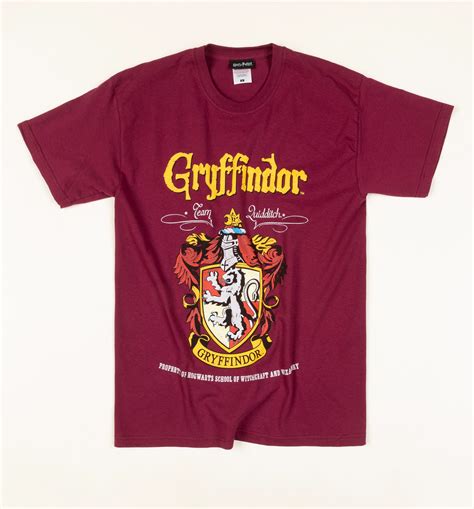 Harry Potter Gryffindor Crest Burgundy T Shirt