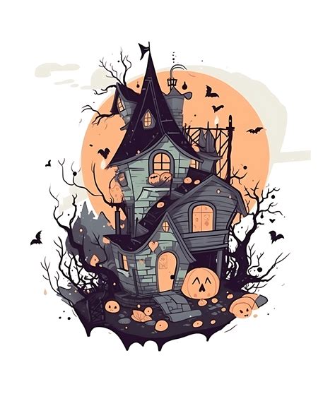 Watercolor Halloween Witch House Sublimation 28767761 Png