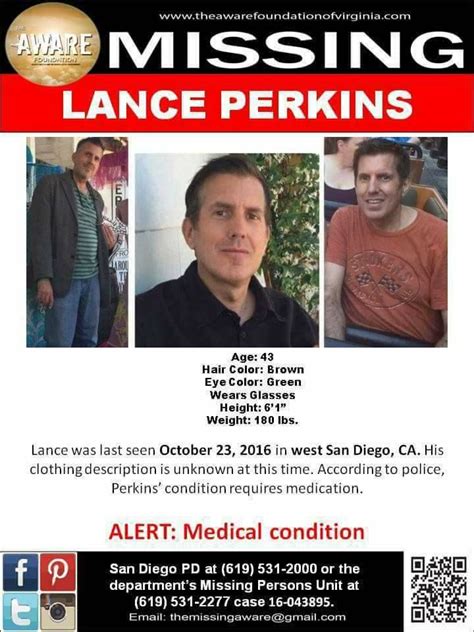 Lance Perkins 43 From Orange County California Went Missing From Ucsd