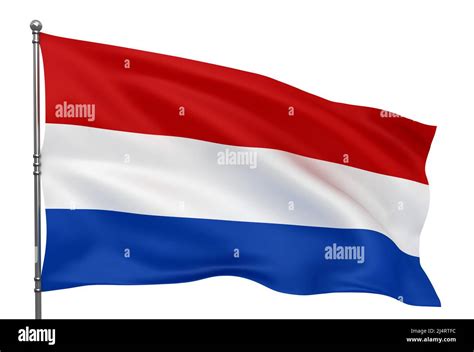 Waving Dutch Flag Isolated Over White Background Stock Photo Alamy