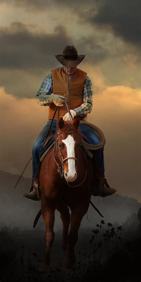 Western Cowboy Horse Sunset Alone Cool Hd Phone Wallpaper Peakpx