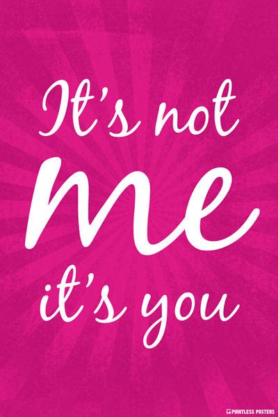 Its Not Me Its You Poster Pointless Posters