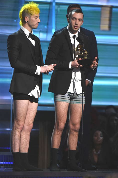 Grammys Twenty One Pilots Go Pantless To Receive Award