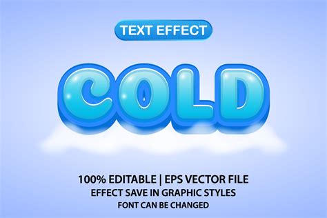 Cold 3d Editable Text Effect 4603750 Vector Art At Vecteezy