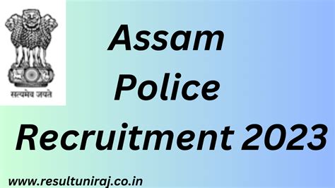 Assam Police Recruitment Apply For Post Check Post Wise