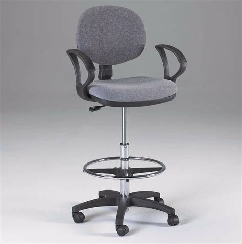 Gray Counter Drafting Height Office Chair Stool W